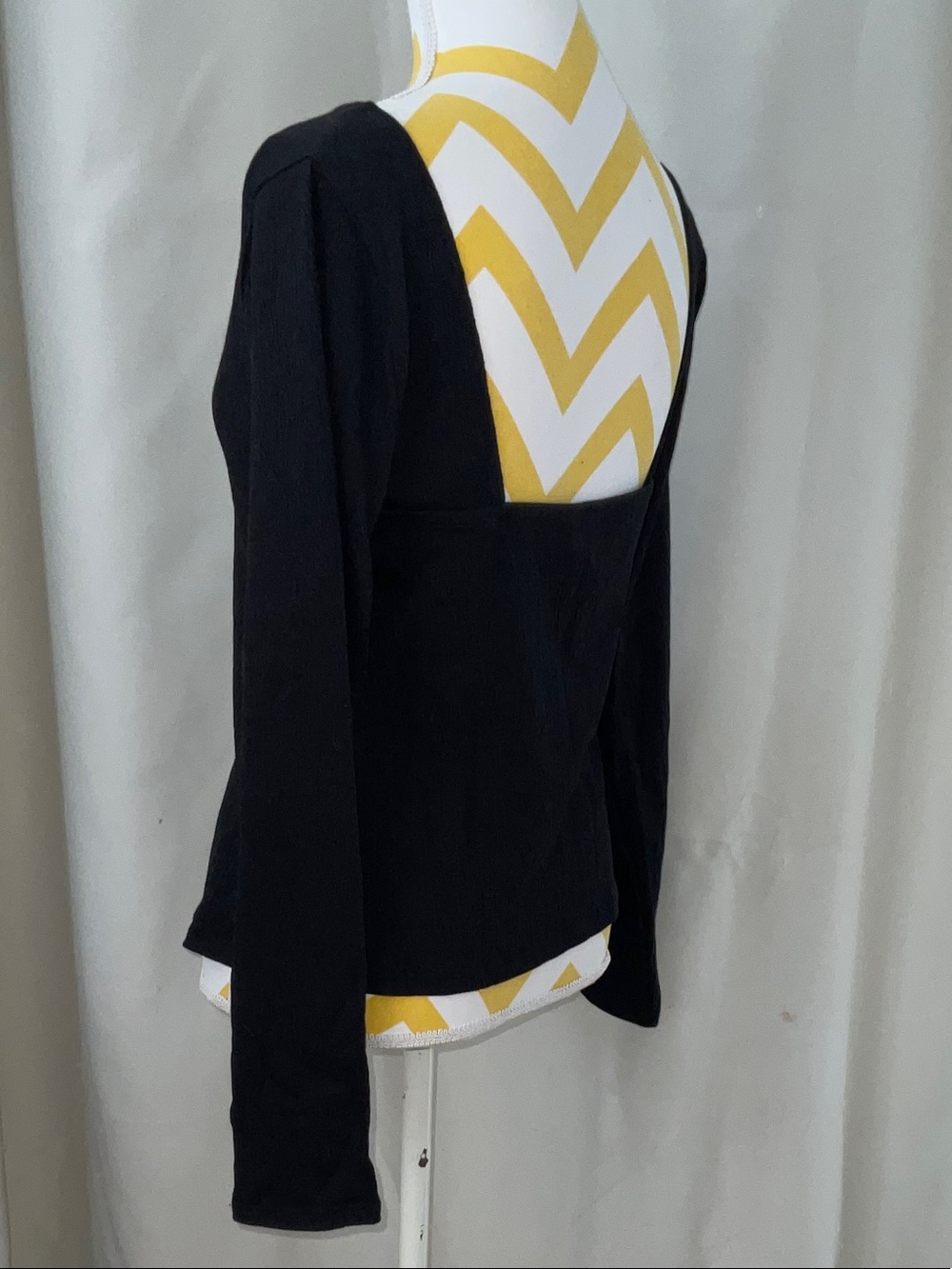 NWT GAP Black Women's Square-Neck, Low-back Long Sleeve top
